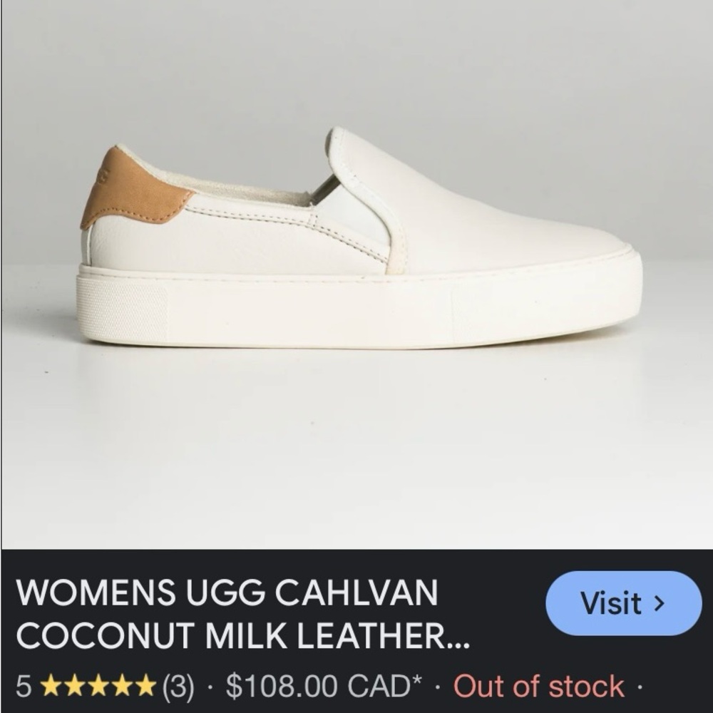 UGG White Cahlvan Sneakers